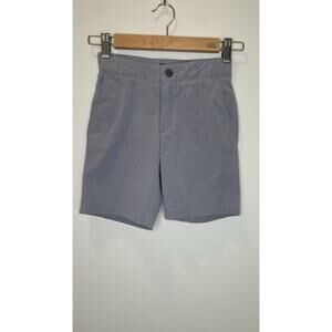 Johnnie-O Chino Shorts Gray Preppy Uniform Academia Surfer Church Boys Size 7